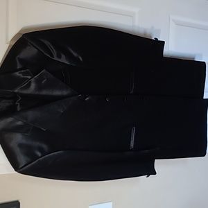 Silky black suit
